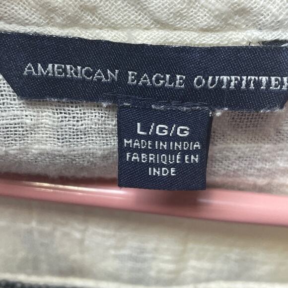 American Eagle Outfitters Long Sleeve Boho Embroidered Top Size L - Picture 6 of 8